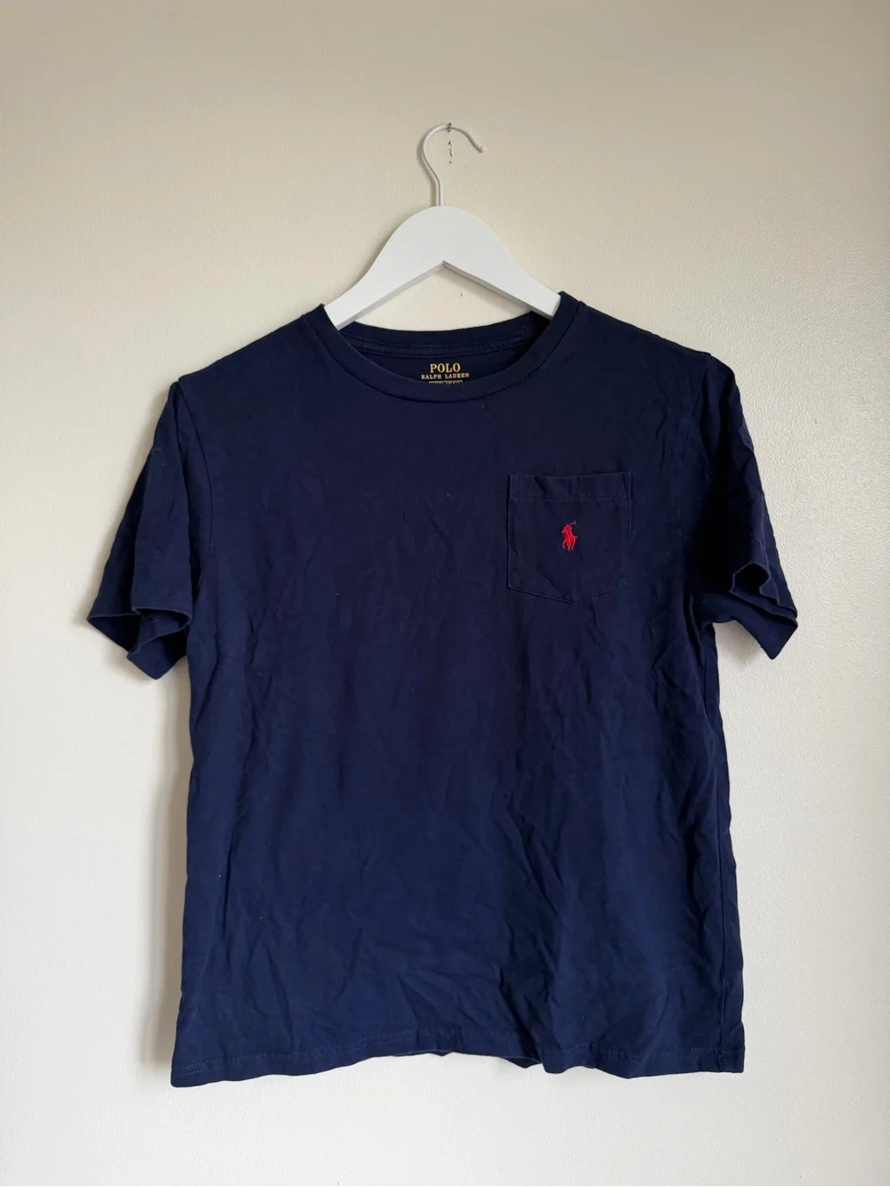 Polo by Ralph Lauren Navy Short Sleeve Pocket Tee Kids Large 14-16